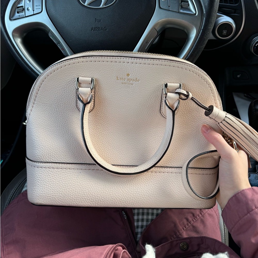 Kate Spade Pale Pink Leather Carli McCall Street Satchel